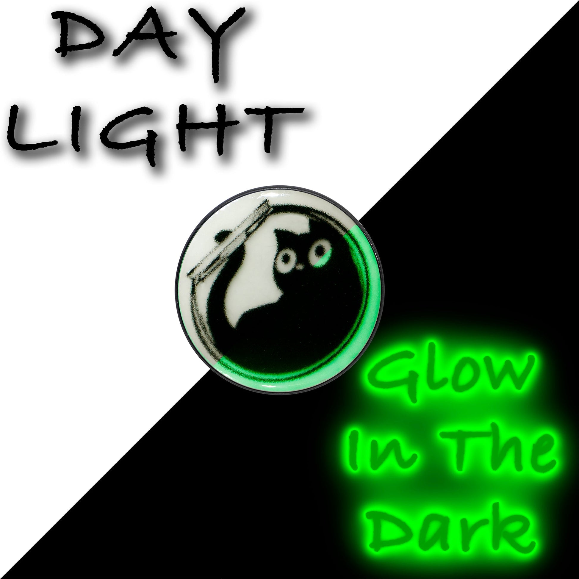 Fishbowl Kitty Cat Glow in the Dark Stud Earrings by Onyx O - - EARRINGS Stud