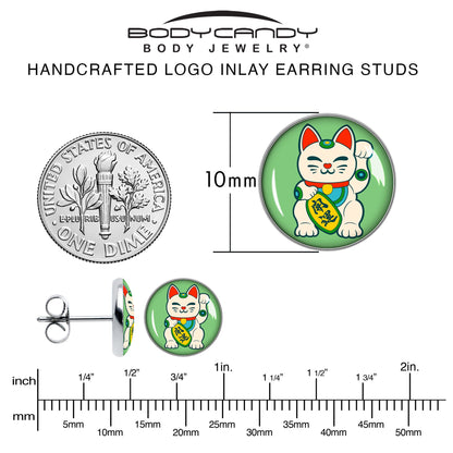 Waving Cat Stud Earrings by Onyx O - - EARRINGS Stud