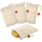 4 Pack Cotton Soap Bags with Drawstring Exfoliating Natural Sisal Soap Saver - n a - soap holder