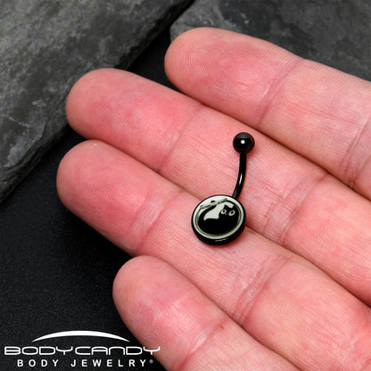 Glow in the Dark Fishbowl Kitty Cat Belly Ring by Onyx O - - BELLY RING
