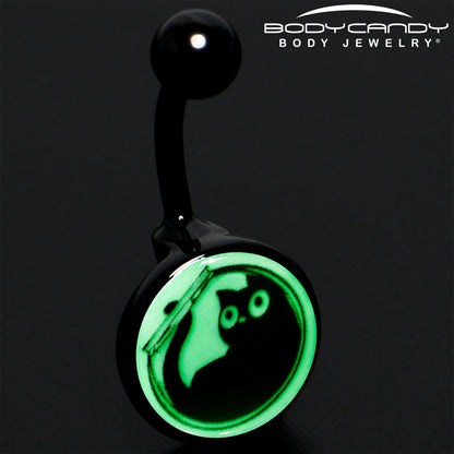 Glow in the Dark Fishbowl Kitty Cat Belly Ring by Onyx O - - BELLY RING