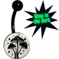 Glow in the Dark Mystic Mushroom Belly Ring by Onyx O - - BELLY RING