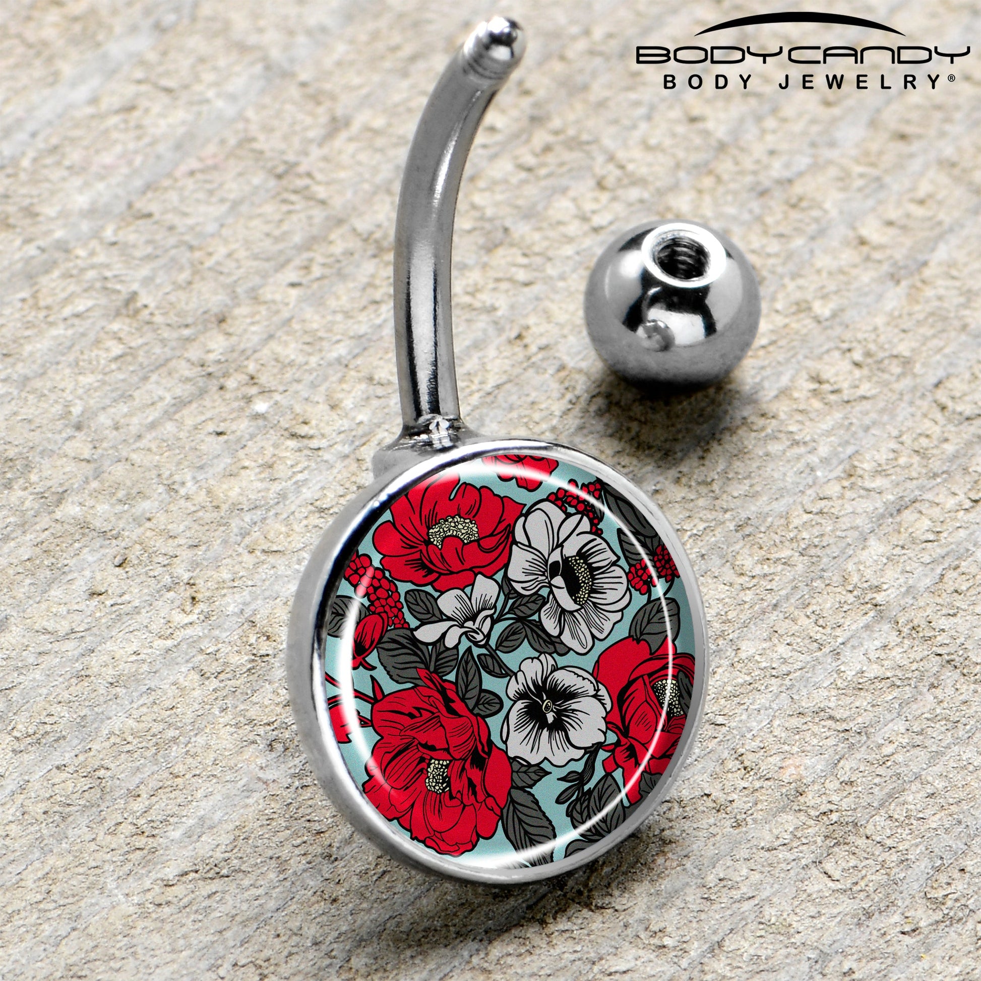 Blossom Creation Vibrant Bloom of Flowers Belly Ring by Onyx O - - BELLY RING