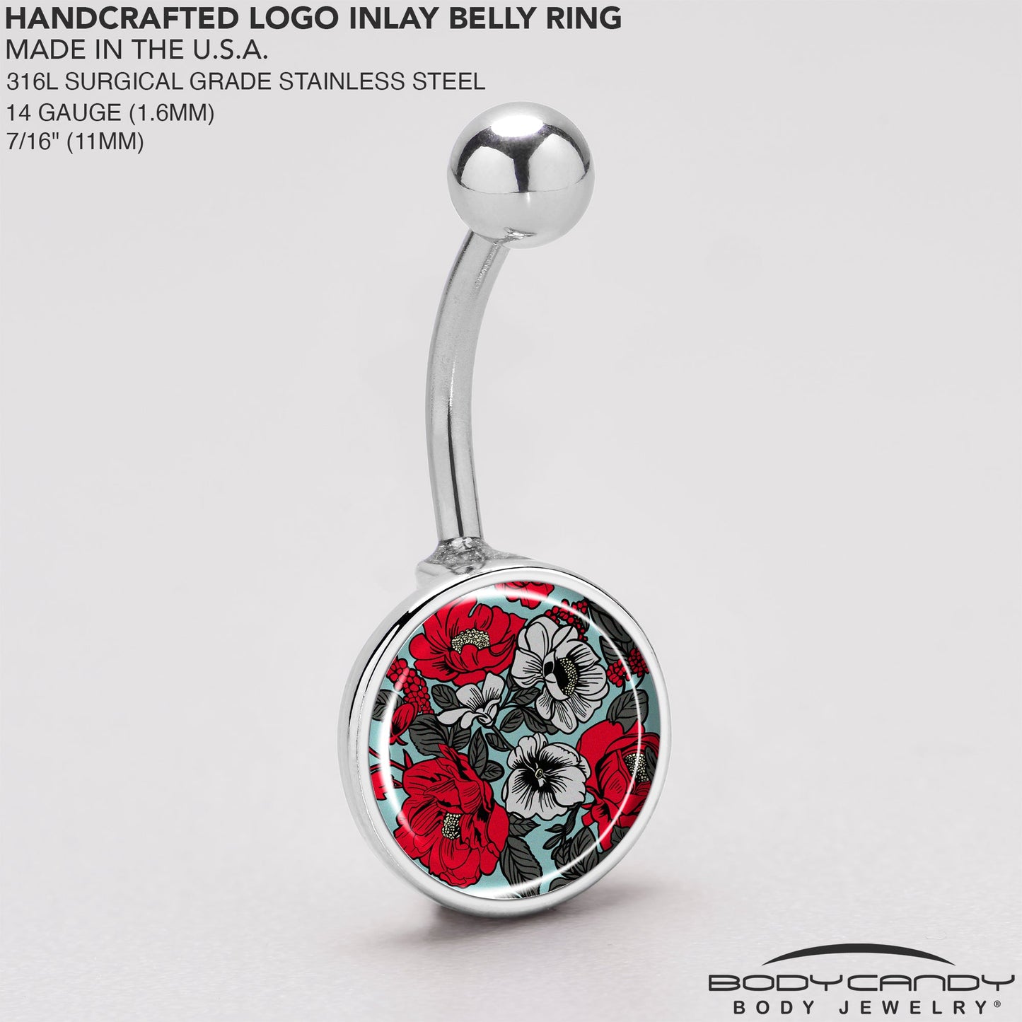 Blossom Creation Vibrant Bloom of Flowers Belly Ring by Onyx O - - BELLY RING