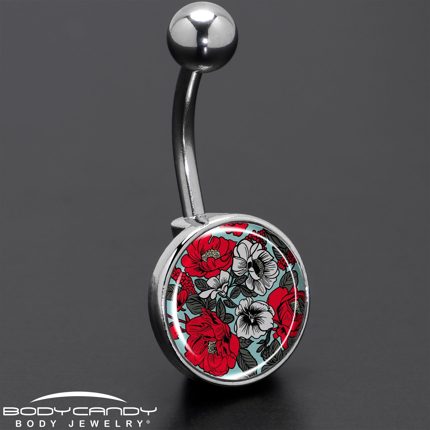 Blossom Creation Vibrant Bloom of Flowers Belly Ring by Onyx O - - BELLY RING