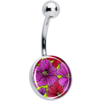Blossom Creation Tropical Floral Flowers Belly Ring by Onyx O - - BELLY RING