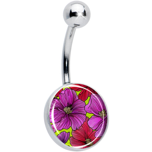 Blossom Creation Tropical Floral Flowers Belly Ring by Onyx O - - BELLY RING