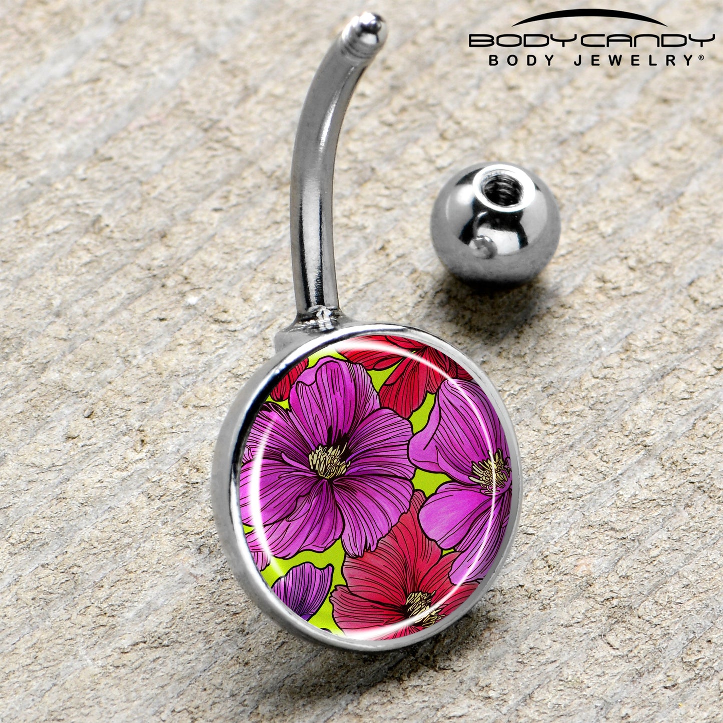 Blossom Creation Tropical Floral Flowers Belly Ring by Onyx O - - BELLY RING
