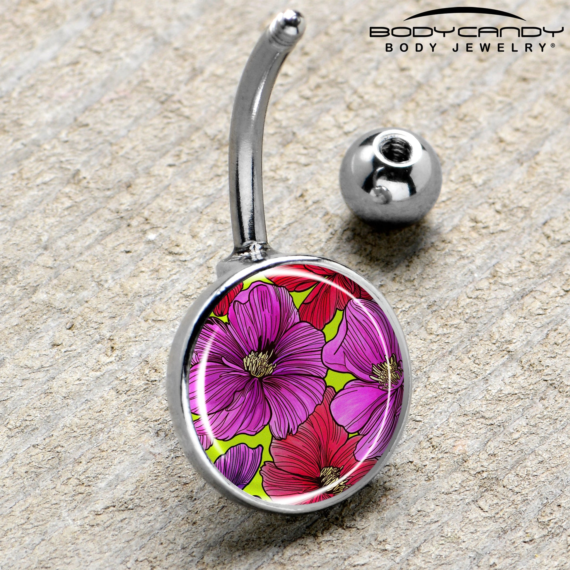 Blossom Creation Tropical Floral Flowers Belly Ring by Onyx O - - BELLY RING