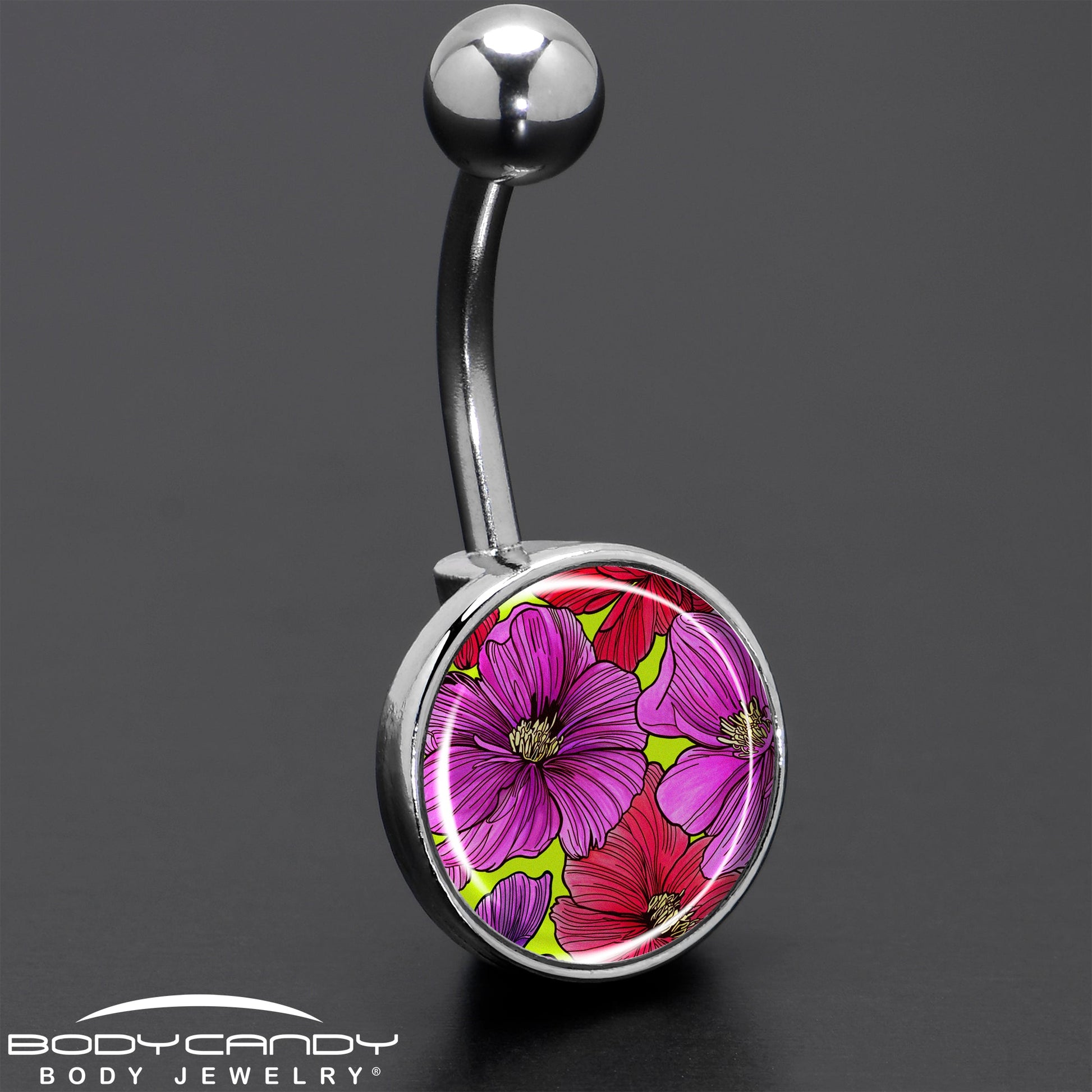 Blossom Creation Tropical Floral Flowers Belly Ring by Onyx O - - BELLY RING