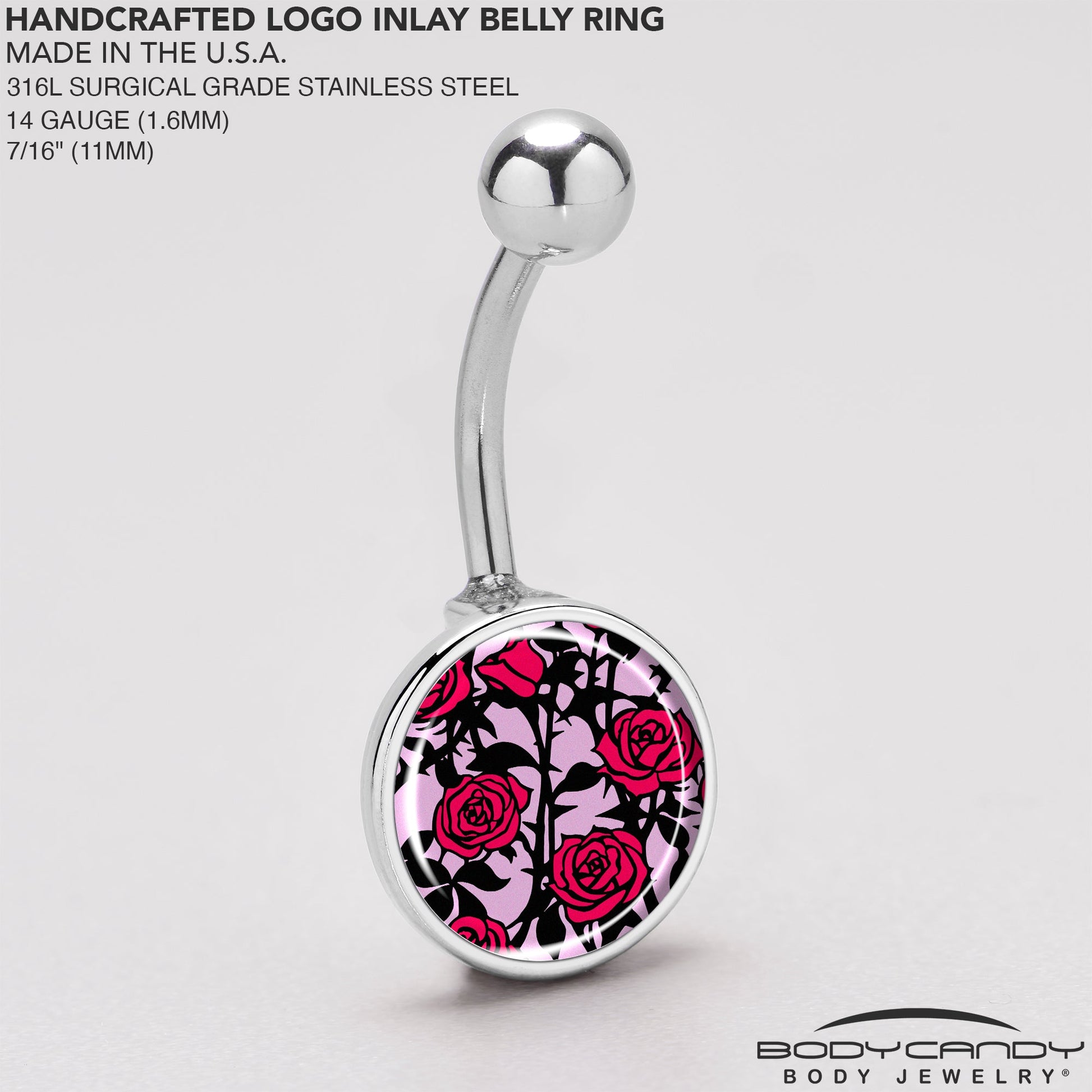 Blossom Creation Floral Love of Roses Belly Ring by Onyx O - - BELLY RING