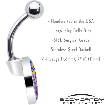 Funky Swirls Belly Ring by Onyx O - - BELLY RING