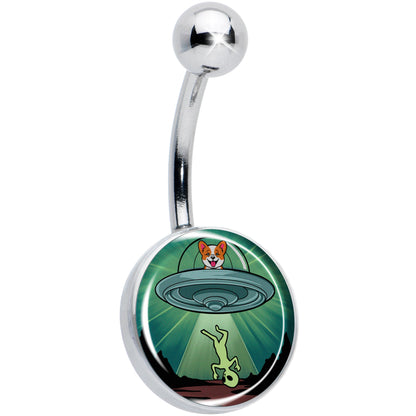 Reverse Alien UFO AbductionBelly Ring by Onyx O - - BELLY RING