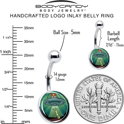 Reverse Alien UFO AbductionBelly Ring by Onyx O - - BELLY RING
