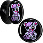 Attitude Teddy Bear Black Acrylic Saddle Plug Set by Onyx O - 18mm (.0709") - PLUG Saddle