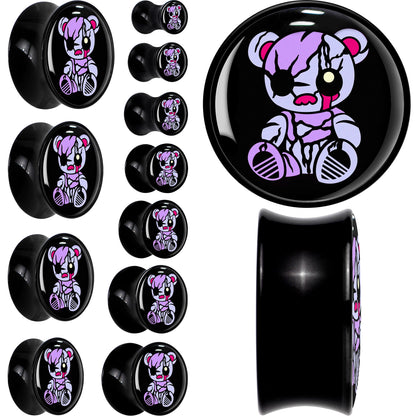 Attitude Teddy Bear Black Acrylic Saddle Plug Set by Onyx O - - PLUG Saddle