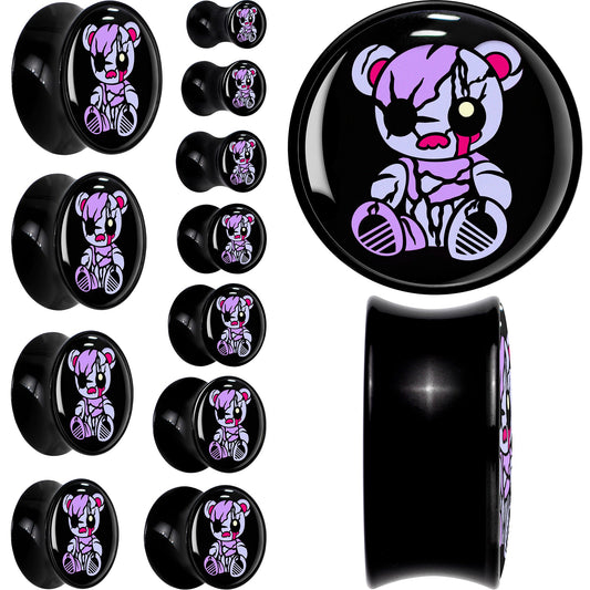 Attitude Teddy Bear Black Acrylic Saddle Plug Set by Onyx O - - PLUG Saddle