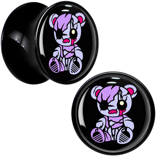 Attitude Teddy Bear Black Acrylic Saddle Plug Set by Onyx O - - PLUG Saddle