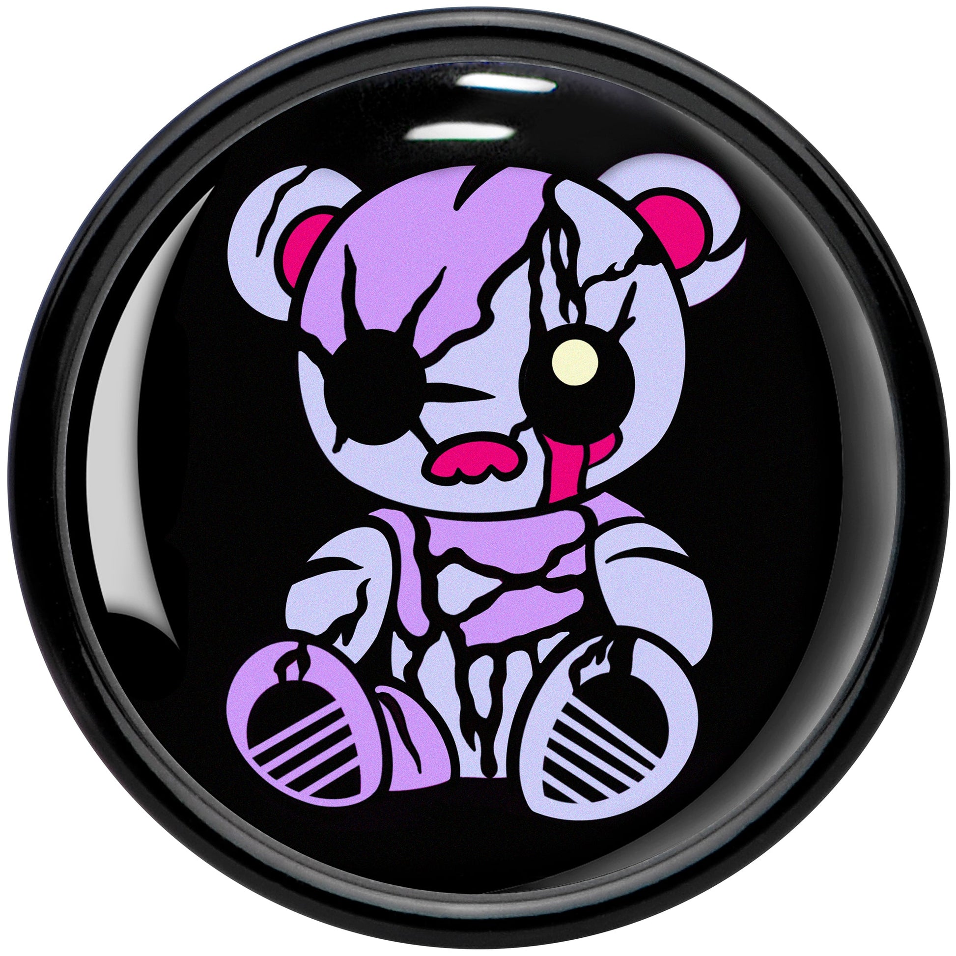 Attitude Teddy Bear Black Acrylic Saddle Plug Set by Onyx O - - PLUG Saddle