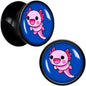Adorable Axolotl Black Acrylic Saddle Plug Set by Onyx O - 12mm (1 2") - PLUG Saddle