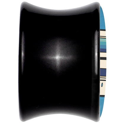 Black Acrylic Retro Cassette Double Flare Plug Set by Onyx O - - PLUG Double Flare