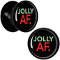 Jolly AF Festive Holiday Christmas Acrylic Saddle Plug Set by Onyx O - 10mm (00 Gauge) - PLUG Saddle