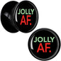 Jolly AF Festive Holiday Christmas Acrylic Saddle Plug Set by Onyx O - 12mm (1 2") - PLUG Saddle