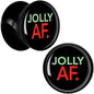 Jolly AF Festive Holiday Christmas Acrylic Saddle Plug Set by Onyx O - 13mm (34 64") - PLUG Saddle