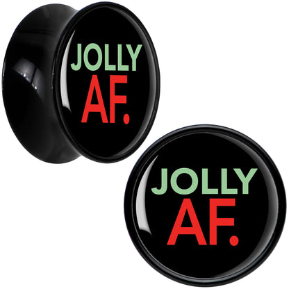 Jolly AF Festive Holiday Christmas Acrylic Saddle Plug Set by Onyx O - 14mm (9 16") - PLUG Saddle