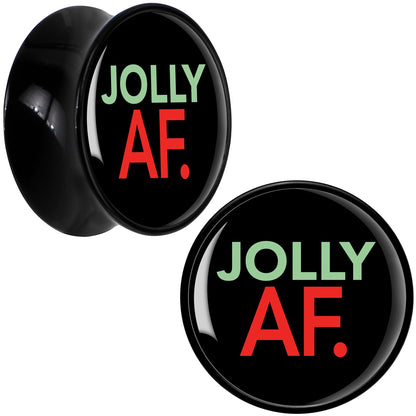 Jolly AF Festive Holiday Christmas Acrylic Saddle Plug Set by Onyx O - 20mm (13 16") - PLUG Saddle