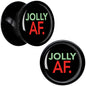 Jolly AF Festive Holiday Christmas Acrylic Saddle Plug Set by Onyx O - 8mm (0 Gauge) - PLUG Saddle