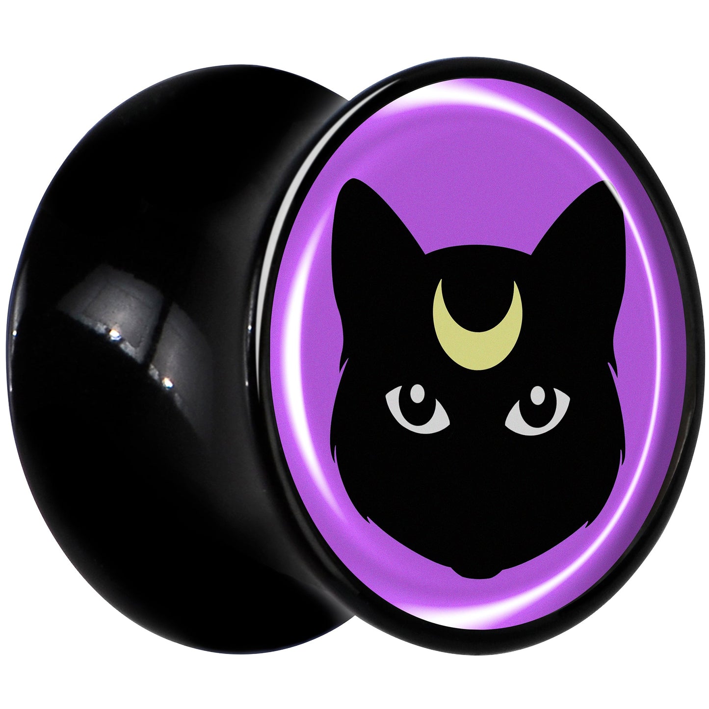 Black Mystic Kitty Cat Black Acrylic Saddle Plug Set by Onyx O - - PLUG Saddle