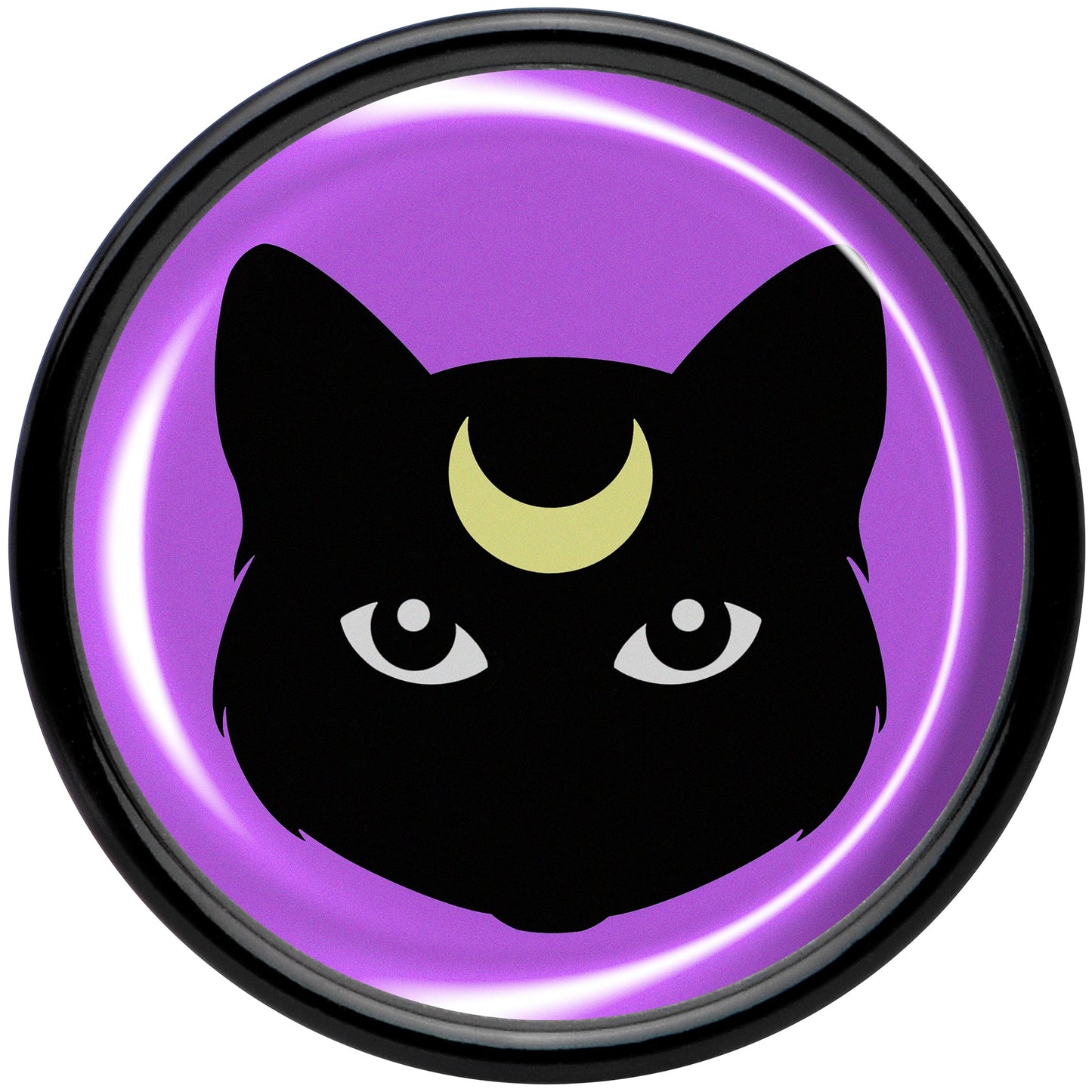 Black Mystic Kitty Cat Black Acrylic Saddle Plug Set by Onyx O - - PLUG Saddle
