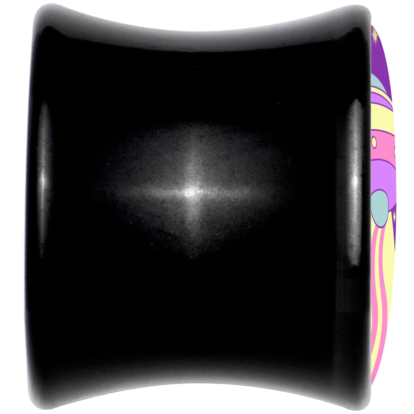 Style Space Invasion UFO Black Acrylic Saddle Plug Set by Onyx O - - PLUG Saddle