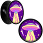 Style Space Invasion UFO Black Acrylic Saddle Plug Set by Onyx O - 14mm (9 16") - PLUG Saddle