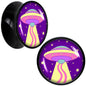 Style Space Invasion UFO Black Acrylic Saddle Plug Set by Onyx O - 16mm (5 8") - PLUG Saddle