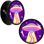 Style Space Invasion UFO Black Acrylic Saddle Plug Set by Onyx O - 18mm (.0709") - PLUG Saddle