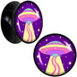 Style Space Invasion UFO Black Acrylic Saddle Plug Set by Onyx O - 20mm (13 16") - PLUG Saddle