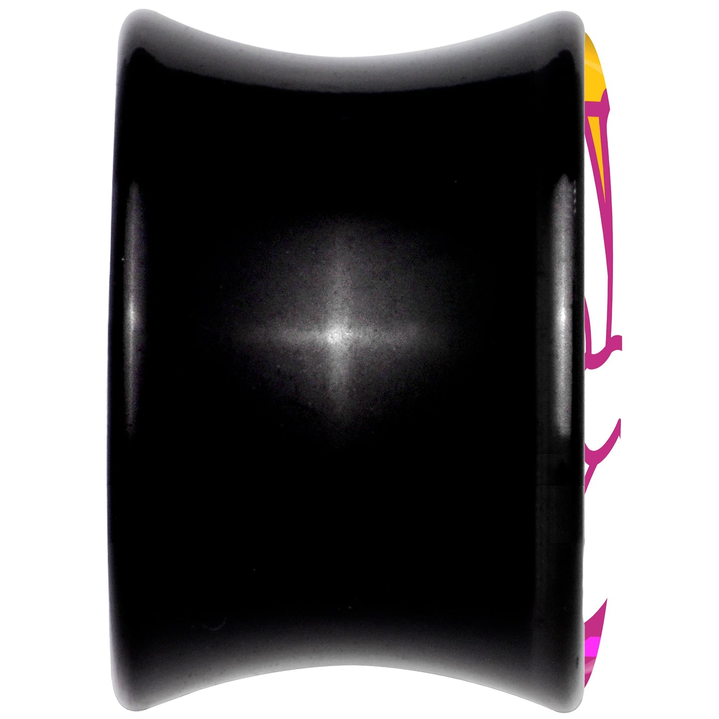 Black Acrylic Retro Peace Fingers Double Flare Plug Set by Onyx O - - PLUG Double Flare