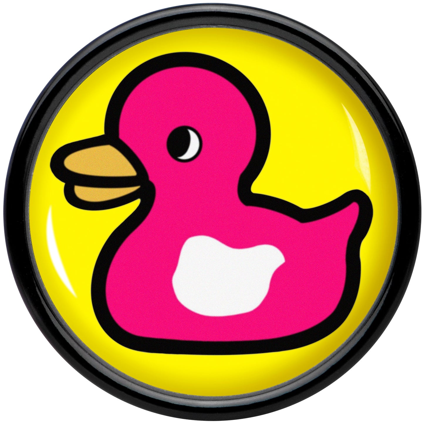Black Acrylic Pink Ducky Double Flare Plug Set by Onyx O - - PLUG Double Flare