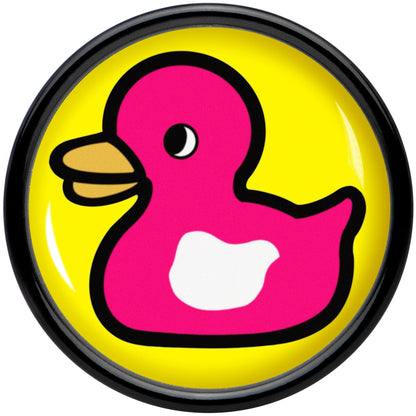 Black Acrylic Pink Ducky Double Flare Plug Set by Onyx O - - PLUG Double Flare