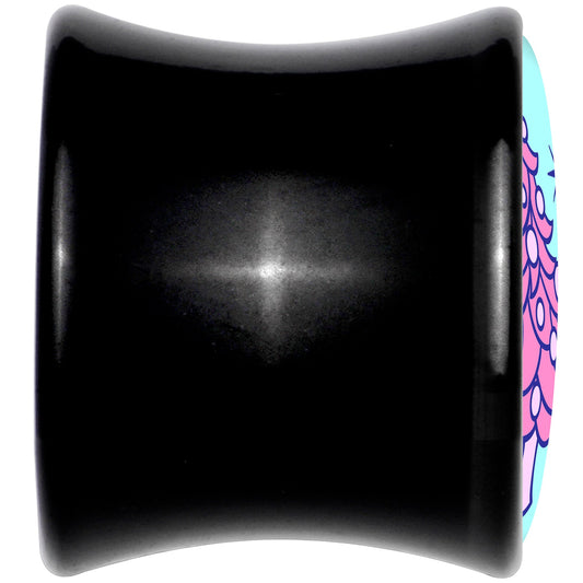 Pastel Christmas Tree Holiday Black Acrylic Saddle Plug Set by Onyx O - - PLUG Saddle