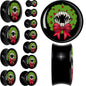 Holiday Vampire Wreath Black Acrylic Saddle Plug Set by Onyx O - - PLUG Saddle