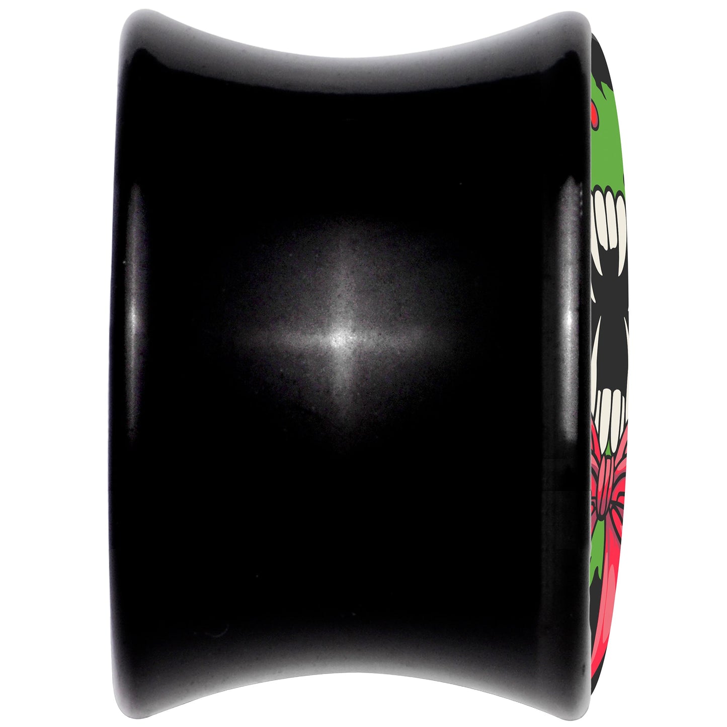 Holiday Vampire Wreath Black Acrylic Saddle Plug Set by Onyx O - - PLUG Saddle