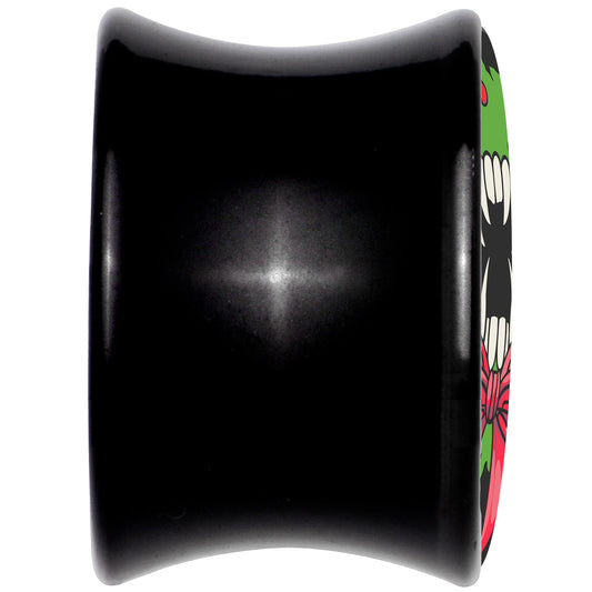 Holiday Vampire Wreath Black Acrylic Saddle Plug Set by Onyx O - - PLUG Saddle