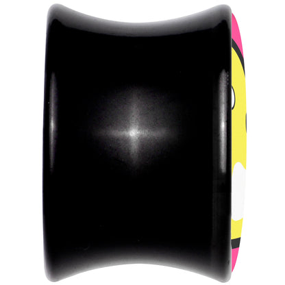 Black Acrylic Yellow Ducky Double Flare Plug Set by Onyx O - - PLUG Double Flare