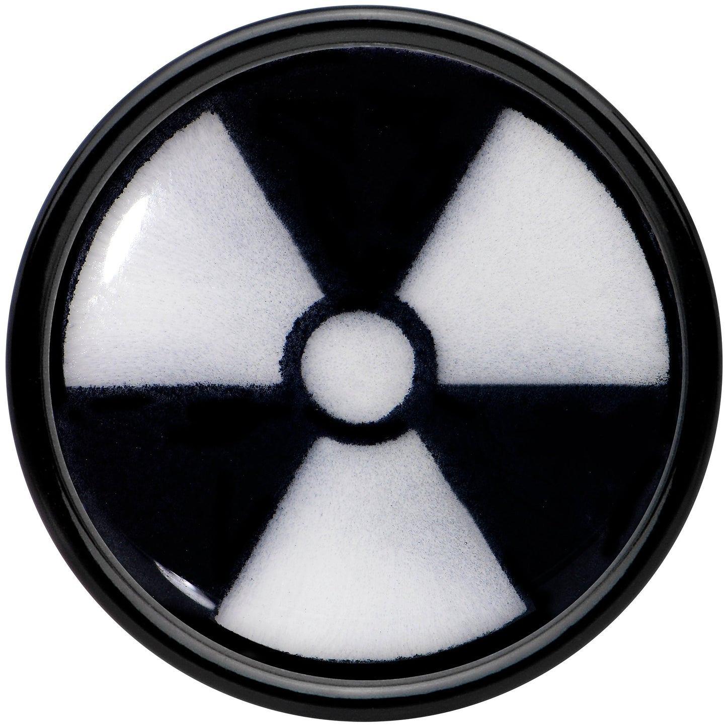 Black Acrylic Radioactive Glow in the Dark Double Flare Plug Set by Onyx O - - PLUG Double Flare