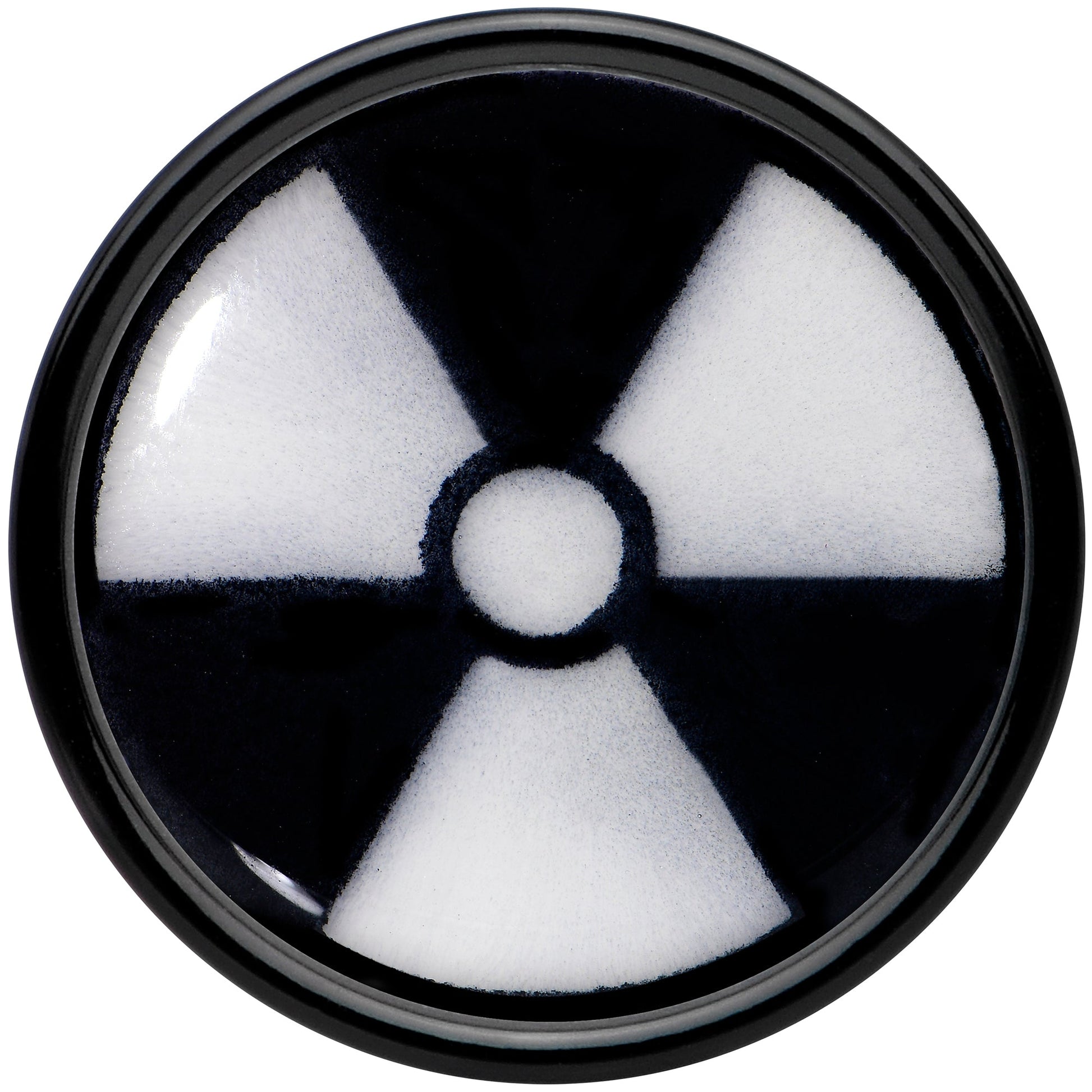 Black Acrylic Radioactive Glow in the Dark Double Flare Plug Set by Onyx O - - PLUG Double Flare