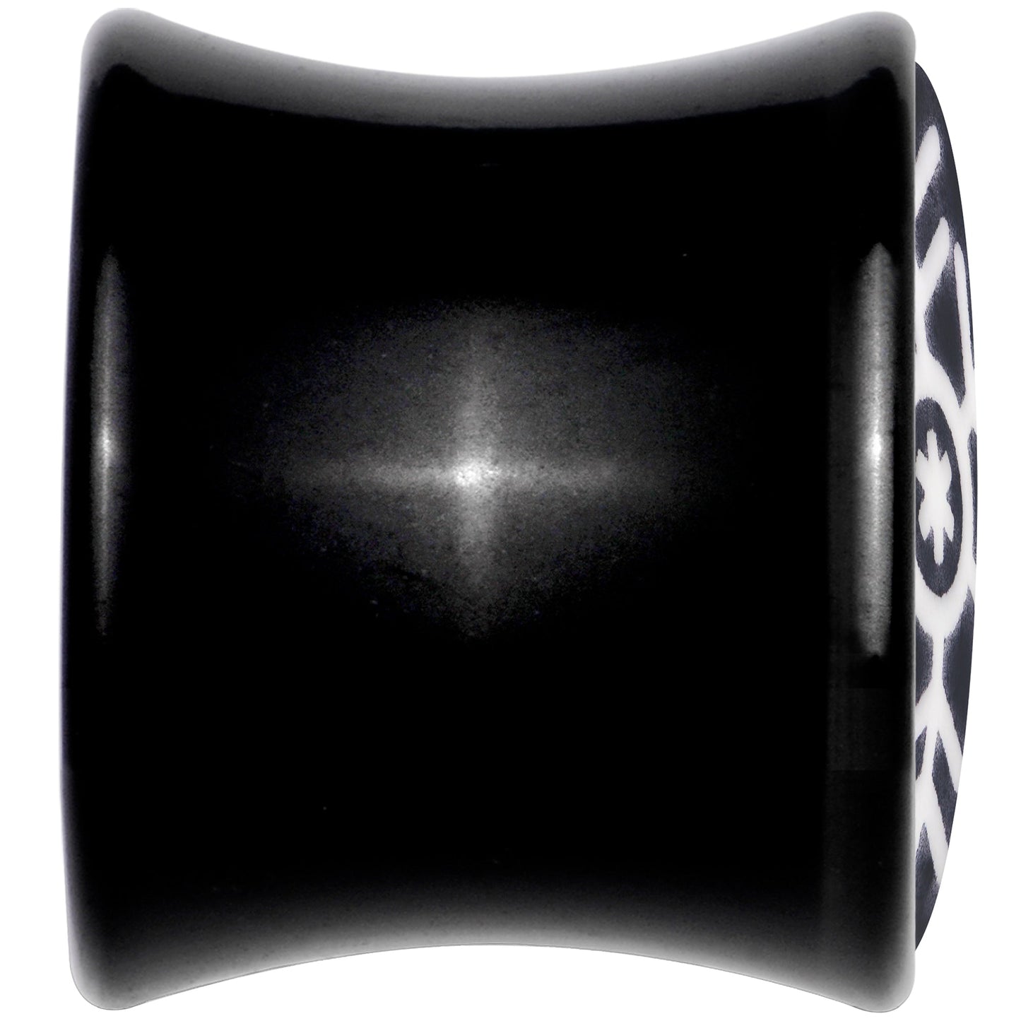 Glow in the Dark Holiday Snowflake Black Acrylic Saddle Plug Set by Onyx O - - PLUG Saddle