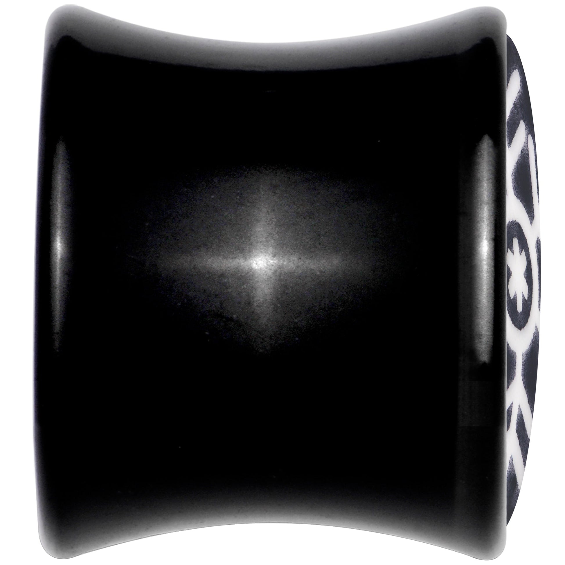 Glow in the Dark Holiday Snowflake Black Acrylic Saddle Plug Set by Onyx O - - PLUG Saddle